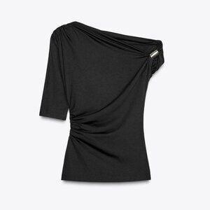 ZARA ASYMMETRIC POLYAMIDE TOP